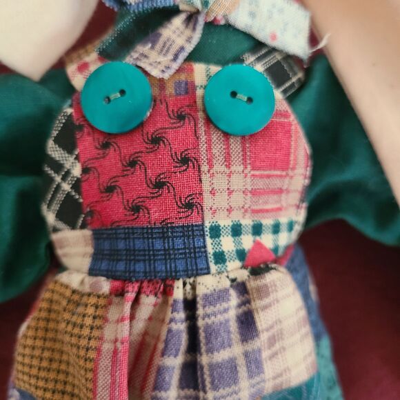 Handcrafted Large Floppy Country Calico Bunny Rabbit Patchwork Country Bunny - Picture 5 of 10